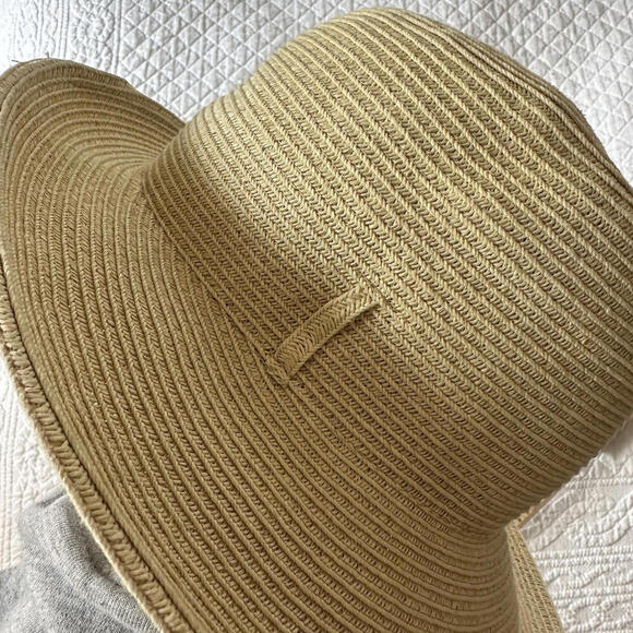 Woman's Hat Sun N Send Soft Straw Color Bend And Pack For The Beach - Picture 7 of 8